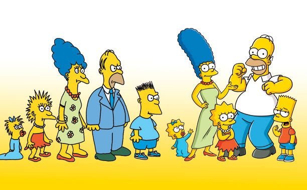 Imagens mostram os personagens da família Simpson