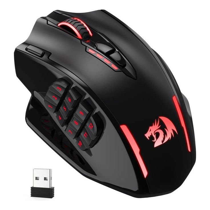 Dpxp-Mouse-Gamer-Sem-Fio-Redragon-M913-12-Botoes-Preto Review de Mouse Gamer Sem Fio de baixo custo