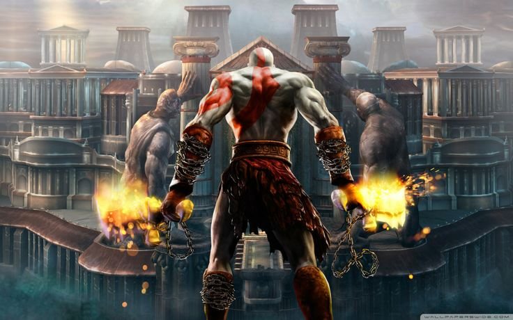 Kratos-Wallpaper-by-WallpaperWide God of War Remake da Trilogia Revelado no State of Play